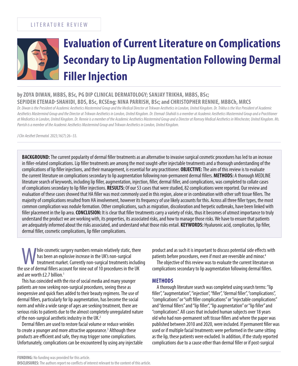 aesthetics research lip filler london