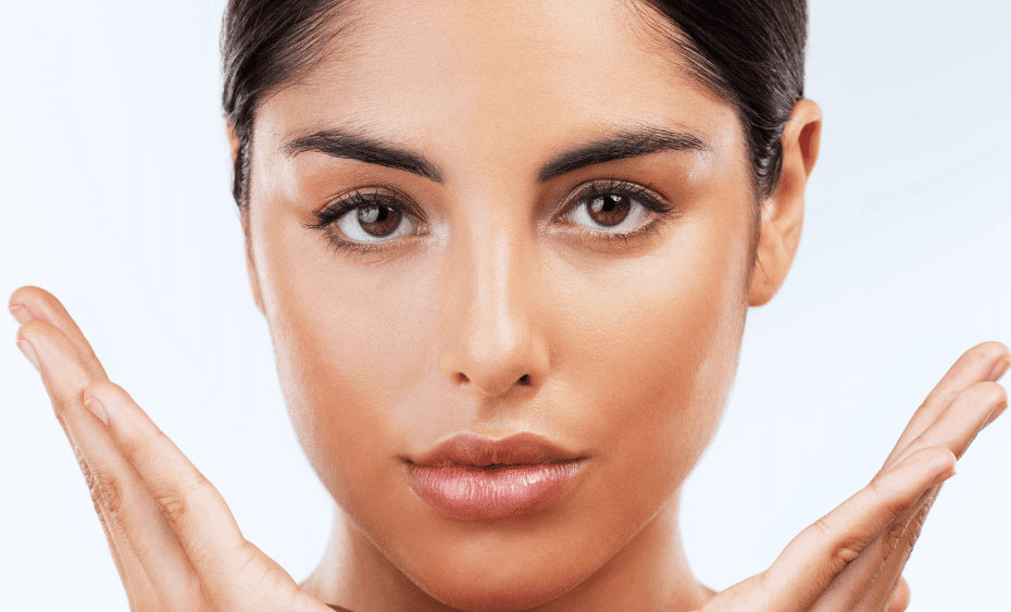 Glowy skin after a PRP treatment at Trikwan Aesthetics in Mayfair, London