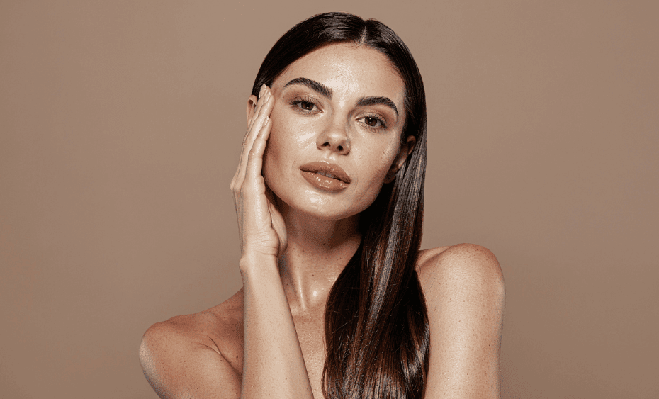 woman showcasing her skin being cleared out